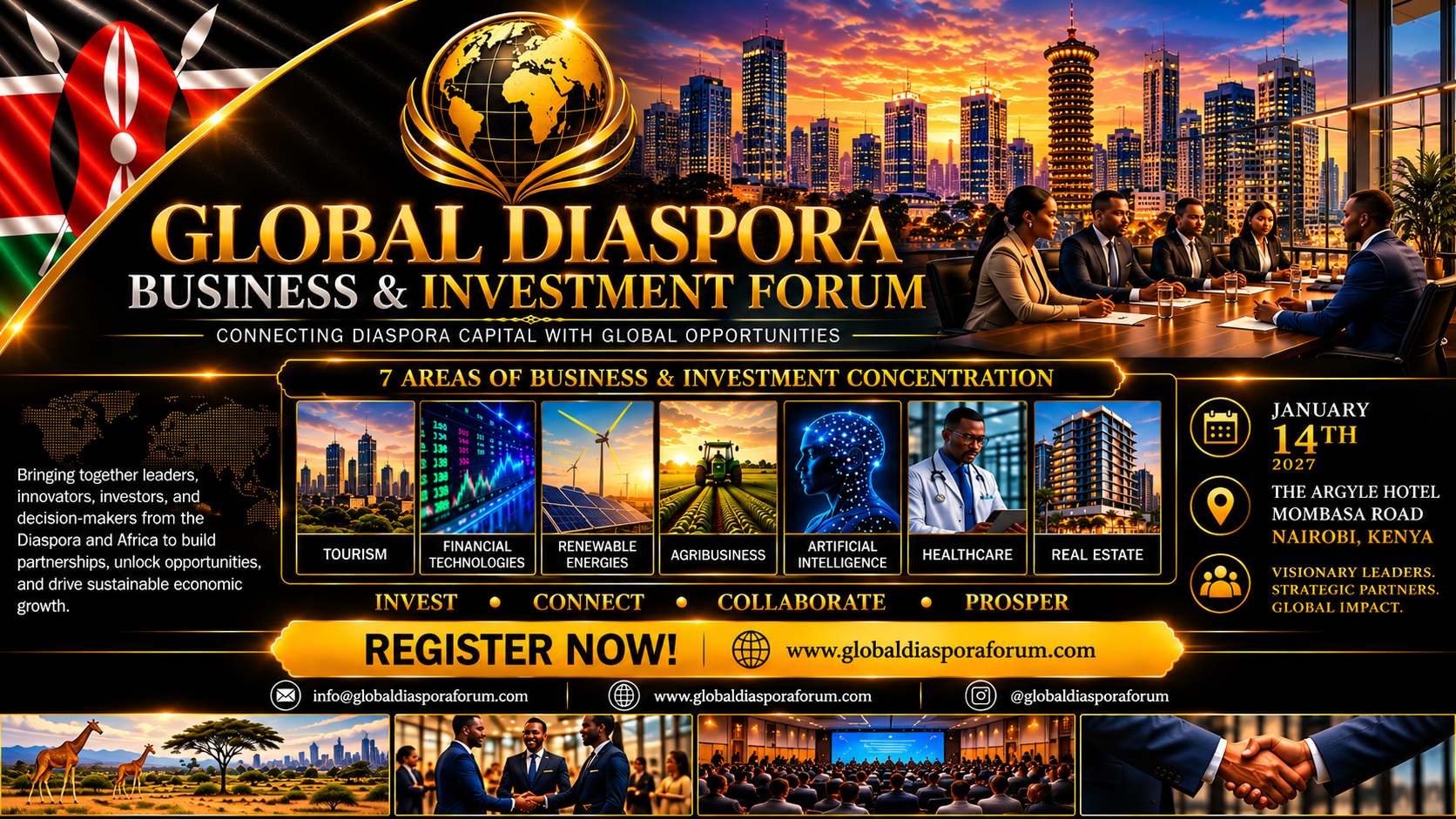Global Diaspora Business & Investment Forum — January 14, 2027, Nairobi, Kenya